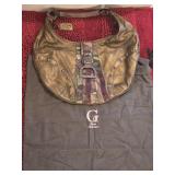 Guess Collection Metallic Leather Hobo Bag with a