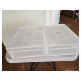 (2) 10'ï¿½14'ï¿½5.5' Plastic Sliding Drawers Storage