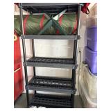 36"x17"x74"Plastic Multi-Tier Shelving Unit