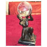 9 1/2' Bronze Sculpture of the Greek Titan Atlas h