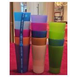 (14) 32oz  Plastic Tumblers in Assorted Colors