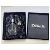 Crystal Perfume Bottle w/ Stopper & Funnel Black