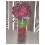 12' Thick Glass Cylinder w/Arrangement