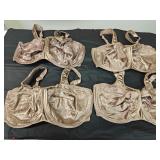 (4) 36DDD Bali Mocha Bras