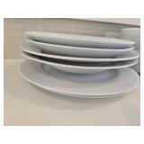 (2) Dinner Plates, (4) Large Soup Bowls, Bread