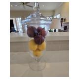 18' Krosno Apothecary Jar w/Faux Fruit