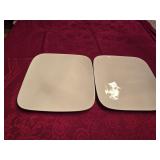 (2) 14'ï¿½14.5' Crate & Barrel Porcelain Platters