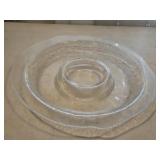 Crate & Barrel Orion Pattern Textured Clear