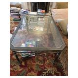 48' x32' x24' Glass Top Metal Coffee Table