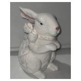 12ï¿½ White Bunny Rabbit Cookie Jar Ceramic