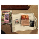 Wooden Bed Tray w/Books & Cards
