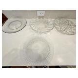 (4) Glass Platters