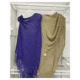 (2) CHICO'S Knitted Shawl Panchos