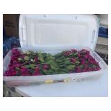 56 Qt Storage Containers with Faux Flowers