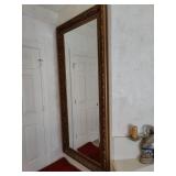Large Gilted Framed Wall Mirror 4' x .5' x 8'