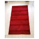 Red Striped Bathroom Rug 28'x 50'