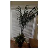 Large Metal Urn Pot w/Arrangement