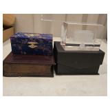 5.5x7x2 Wooden Book Box & set of Vintage Chinese