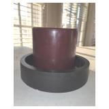 New 3-Wick Pillar Candle w/Holder