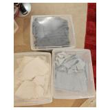 (3)Bins of Women's Clothes with lids