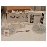 Glass Votives & Salt Dishes, (2) Bags of Glass