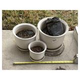 (3) Small Pots