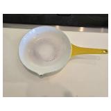 Vintage Copco Denmark Yellow Enameled Cast Iron