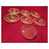 (6) 6' & (1) 4.5' Glass Candle Plates