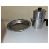 VTG Nice Nordicware Pie Pan & Old Coffee Pot