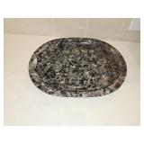10x8' Polished Fossil Plate made from Black Marble