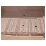 (4) Crystal Rectangular Trays