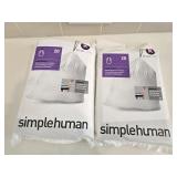 (2) NEW Simple Human Trash Liners