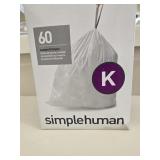 NEW (60)  Simple Human Trash Can Liners