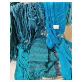 Teal Scarves Includes Clear Bin