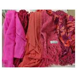 Pink & Orange Scarves Includes Bin