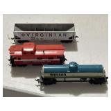 (3) Vintage HO Scale Model Train Cars by Tyco