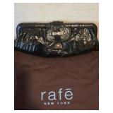 Rafe Black Snakeskin Clutch Bag