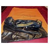 Elisa Atheniense Black Leather Hobo-style