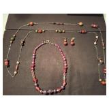 Beaded Necklace & Earrings, Missing Clasp