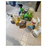 Tote Bin Filled with Tilex, Lime Away, CLR, ZAP