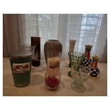Vases, Candles, (4) 4' Bowls with Beads