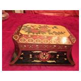 12' Hand-painted Tibetan-style Wooden Jewelry or