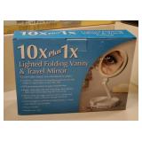 Lighted Folding Travel Vanity Mirror