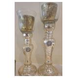 Mercury Glass Candle Holders