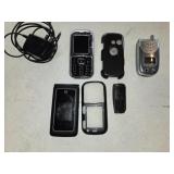 (1) Blackberry & (2) Flip Phones