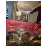9.75' ï¿½ 20' Clear Glass Pedestal Hurricane Vase