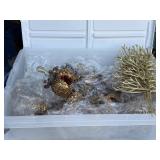 Gold Glittered Ornaments and More