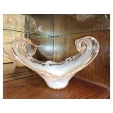 Vintage Hand-blown Art Glass Swan Bowl