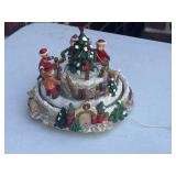 8" Diameter Musical Christmas Figurine Music Box