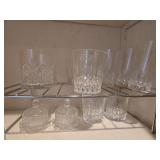 Assorted Glasses, Many are Crystal